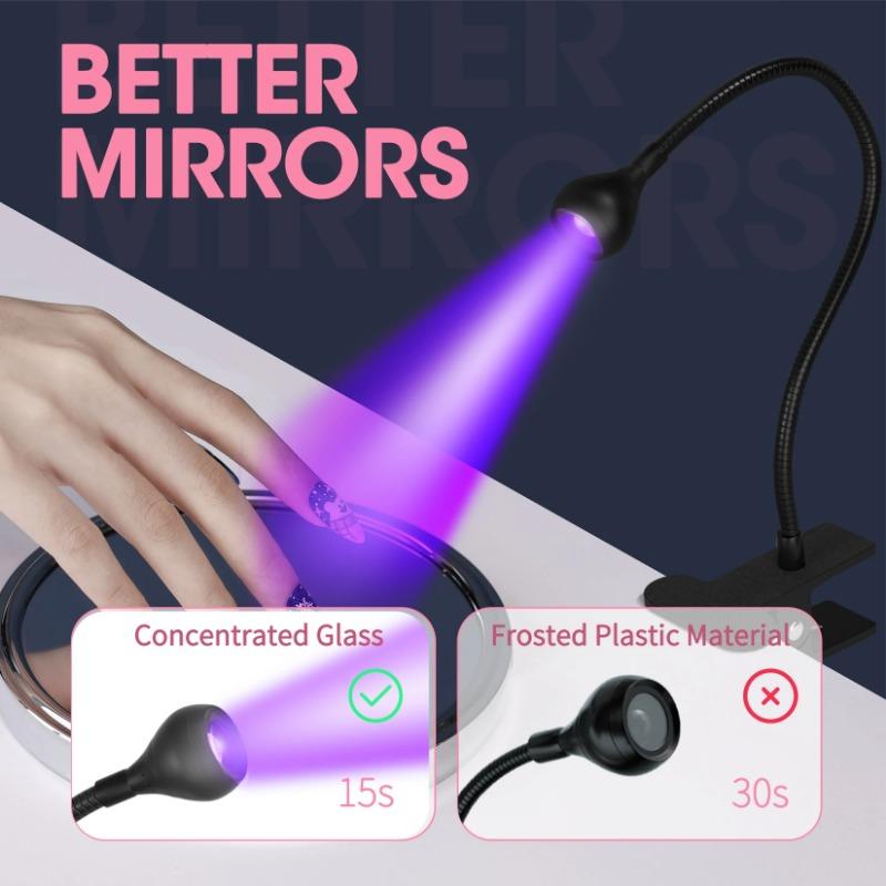 Nail Dryer Light UV Nail Lamp 395nm Wavelength Clip-on Desk Mini USB For Gel Nails Ongle Manicure Salon Tools