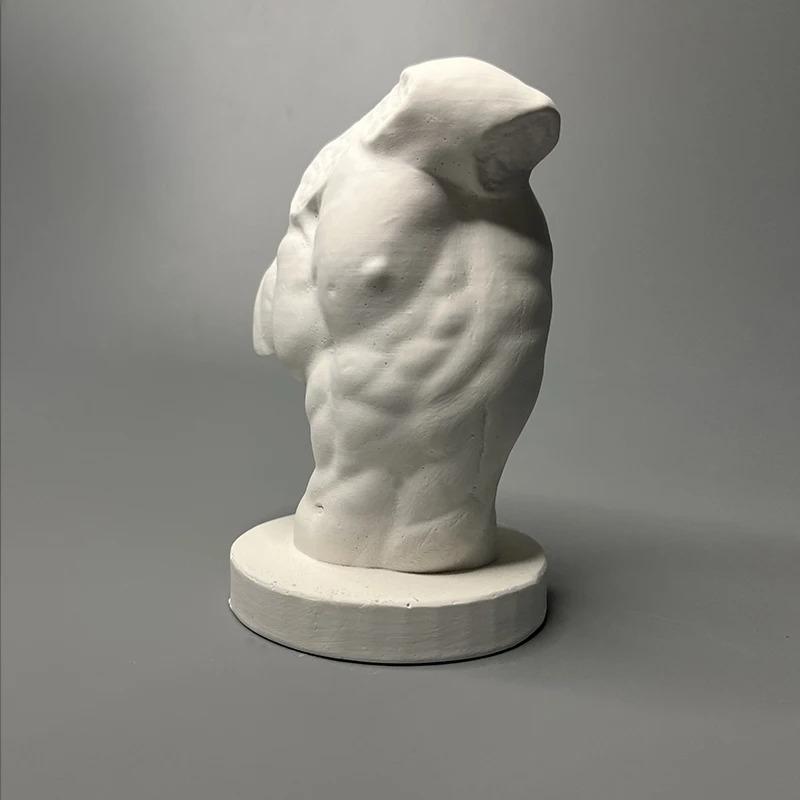 Statua in Gesso Decorazione da Scrivania Ornamenti Corpo in Gesso Mezza Figura Estetica Scultura Artistica da Scrivania Decorazione Estetica per la Stanza