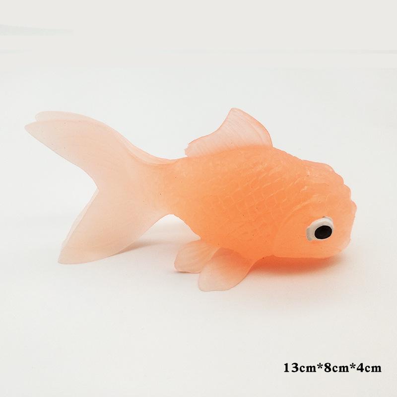 Large Soft Gel Simulation Goldfish Toy for Children - Fake Colorful Fish Model for Catching and Water Play