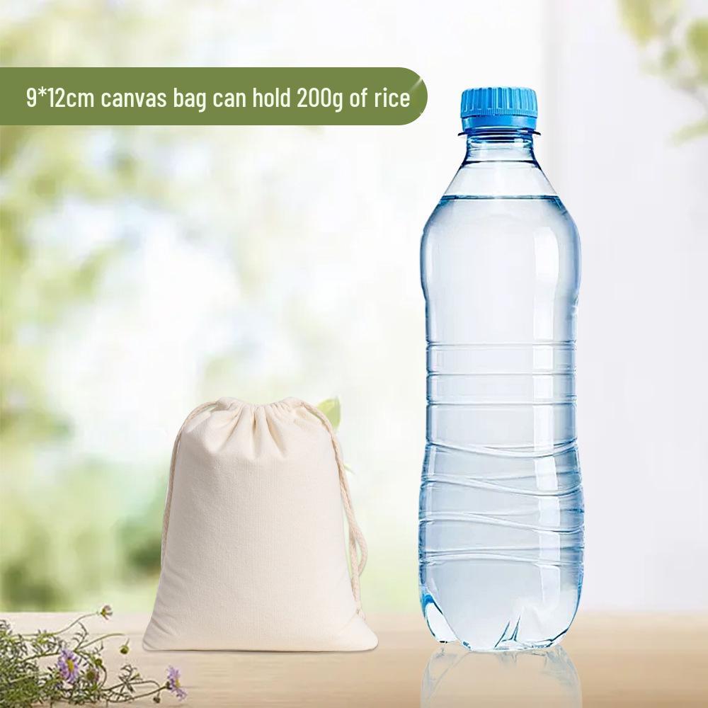 Small Cotton Canvas Drawstring Pouch for Rice Packaging