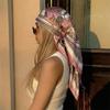 2026 Satin Square Scarf Women Paisley Hijab Elegant Print Silk Neckerchief Shawl Wraps Headband Handle Hair Accessories Bandana