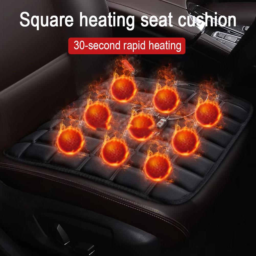 Car Seat Heated Pad Electric Heating Cushion Adjustable 3 Levels Universal Front Seat Warmer For Cold Weather Vehicle Accessory