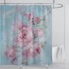 Rose Flower Shower Curtain Waterproof Shower Curtain Polyester Fabric 3D Printed Curtain Bathroom Decoration With Hook