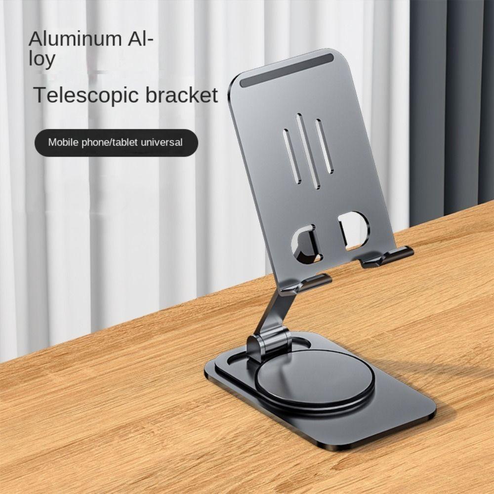Folding Adjustable Phone Holder 720 ° Rotating Table Cell Phone Stand  Desk Holder gray-style 4