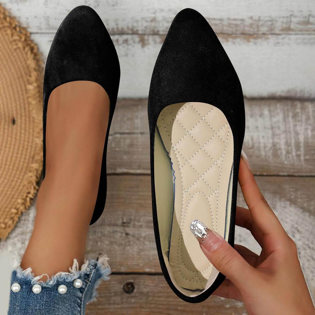 Women's Ballet Flats - Elegant Comfortable With Heel Balerina Shoes Summer Pointed Flat Shoes For Women