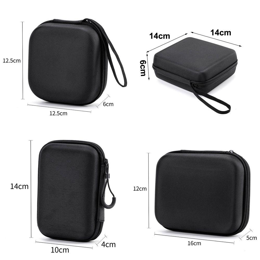 New Hard Shell EVA Storage Box Black Portable Pouch Carrying Bag Mini Zipper Earphone Case for Earphone