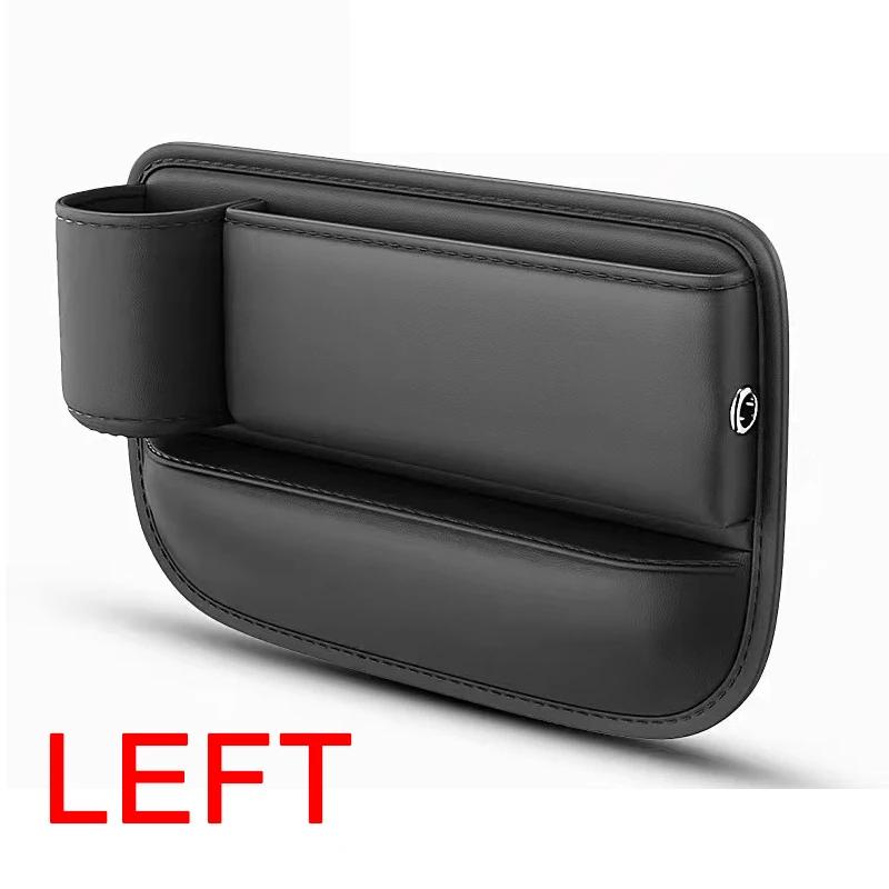 Car Seat Gap Filler Automotive Seat Leather Storage Box Water Cup Holder Gap Side Organizer Front Seat Gap Filler Storage Box
