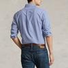 Polo Ralph Lauren FW22 Plaid Logo Embroidered Polo Long Sleeve Shirt Men Shirts Blue MNPOWOV16820202-400