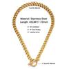 Stainless Steel OT Toggle Clasp Thick Link Chain Necklace For Men Women Hip Hop Chunky Choker Necklace Male Jewelry Gift