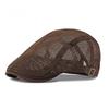 Summer Hollow Mesh Beret Breathable Sun Hat British Vintage Style Unisex Lightweight Casual Outdoor Daily Wear