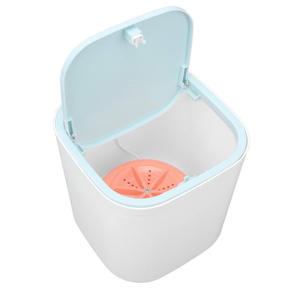 Mini Vaskemaskin Ultrasonic 3,8L Kapasitet ABS Bærbar Undertøy Vaskemaskin 100?240V EU