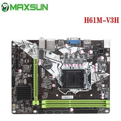 Základní deska MAXSUN H61M-V3H Pro základní desky Intel LGA 1155 i3 2100 2105 i5 2300 2310 2400 2500 i7 2600 DDR3 SATAII Úplná novinka