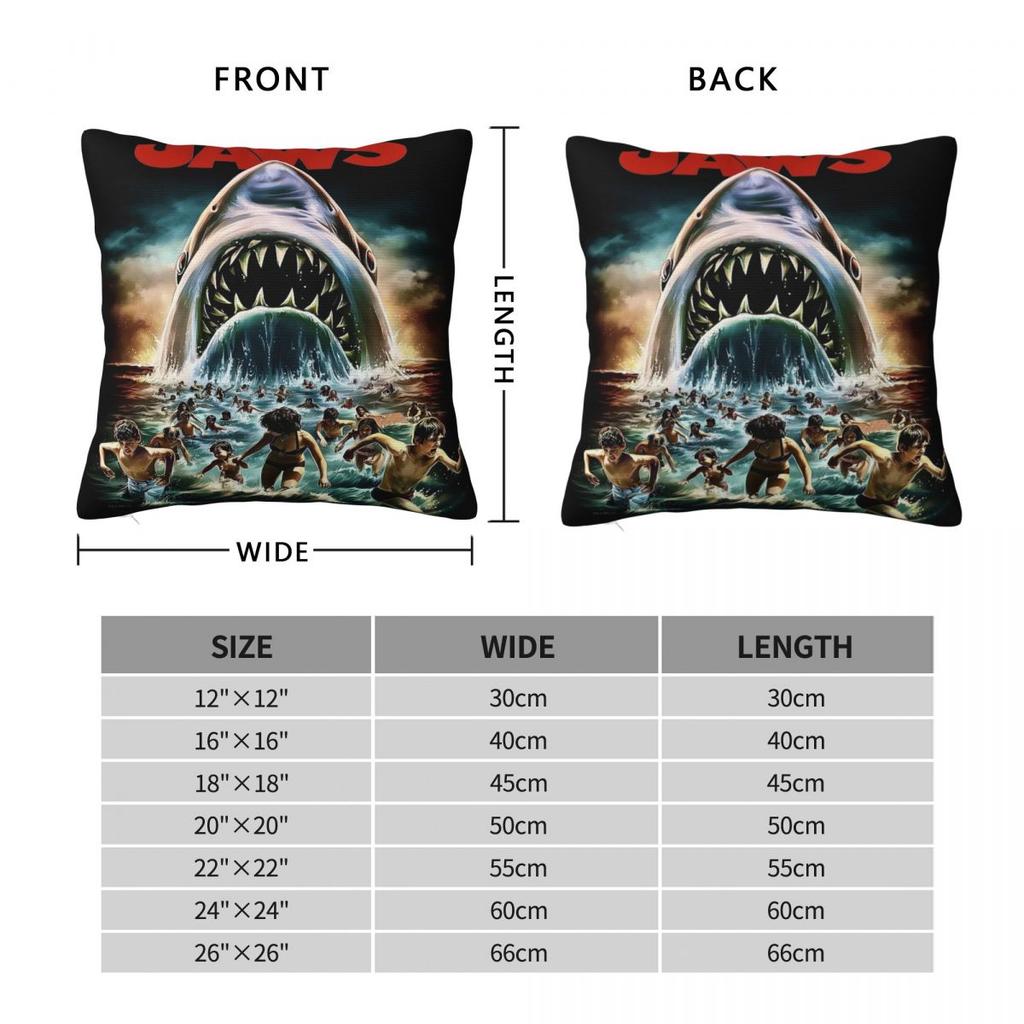 Y2K Home Jaws Th Anniversarydecorations Pillowcase Stuff Pillow Covers Square Multi-Size