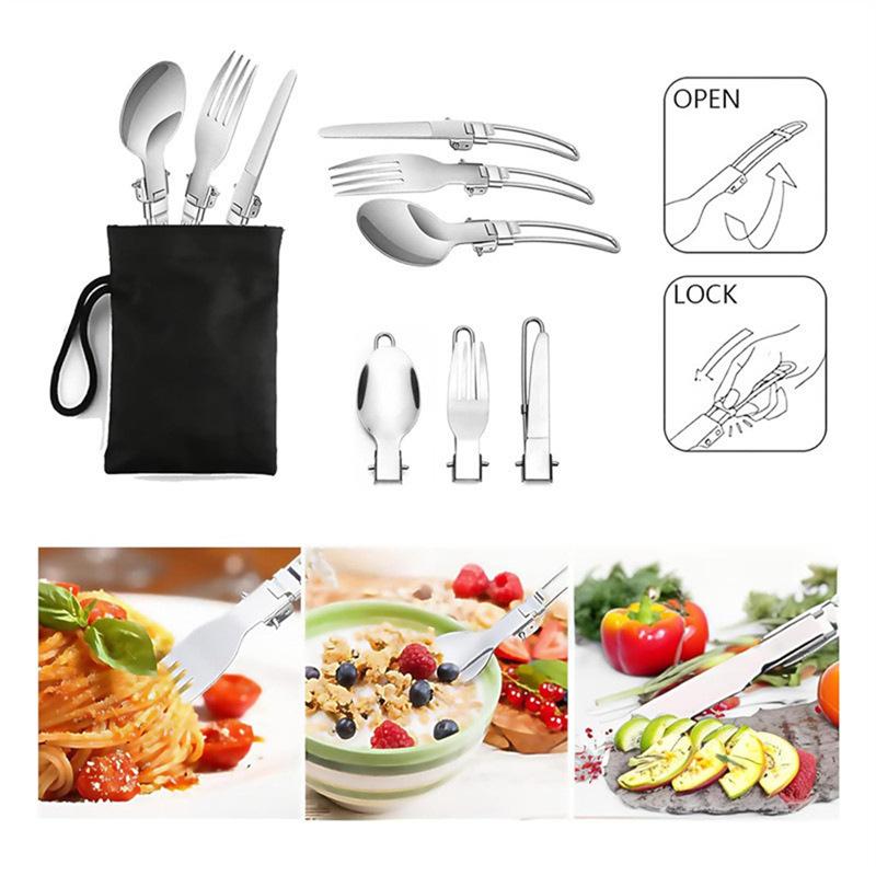 Outdoor Camping Cookware Frying Pan Skillets 1-2L Portable 1-2 Person Backpacker Set Multi-functional Metal Nonstick Gas Stove