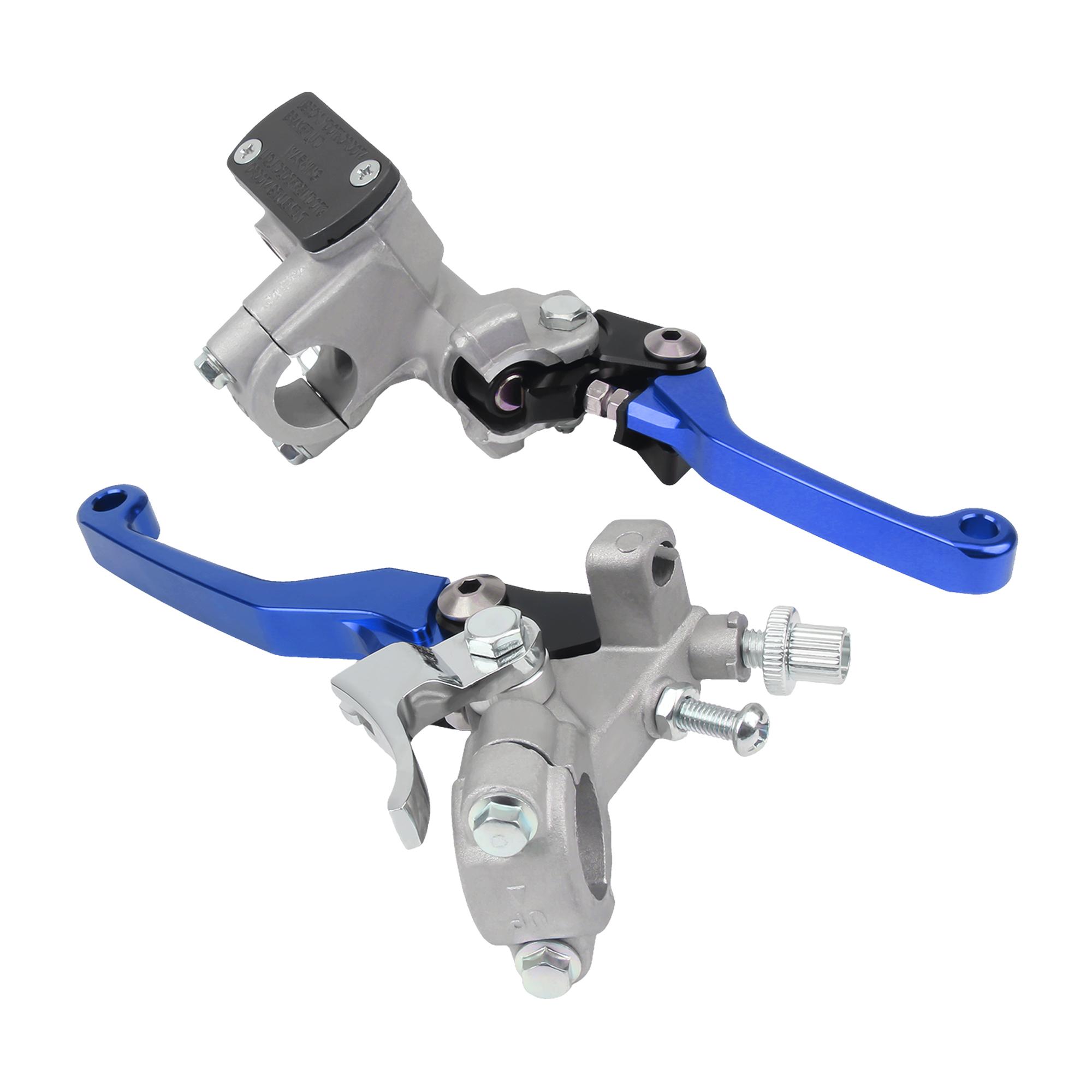 

for Honda CRF250R CRF250X 2004-2016 Motorcycle Clutch Brake Lever Pump Master Cylinder Reservoir For KTM Suzuki Universal синій