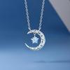 Dream Fall Star Moon Necklace: Light Luxury Galaxy Pendant 2025 - New Women's Fashion, Simple Dream Chasing Galaxy Design.