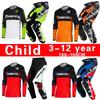 Conjunto motocross infantil Camisa e calça de moto roupa infantil menino grande menina Conjunto de equipamento mx juvenil Macacão de corrida