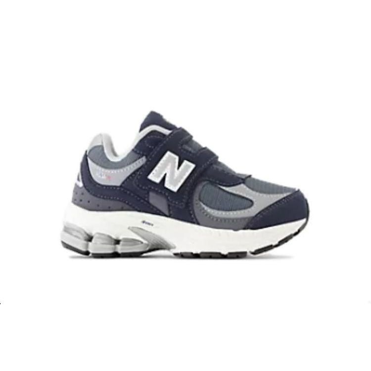 New Balance 2002 Hook & Loop Comfortable Versatile Simple Durable Low-Top Walking Shoes Baby sneaker Blue Silver IV2002SF
