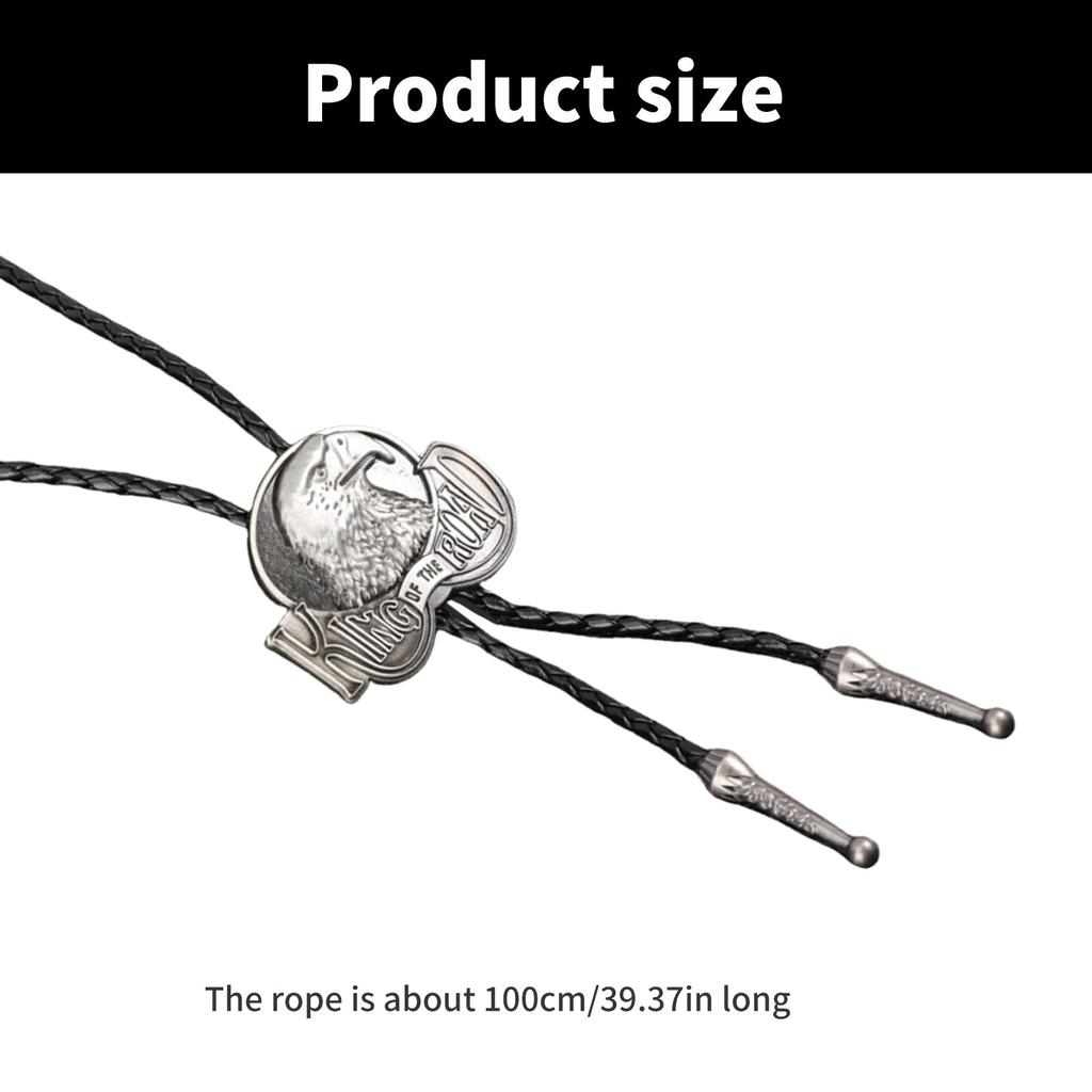 Vintage Bolo Tie Rodeo Slips Lær Bolo Tie Kjede Ku Skalle Bolo Tie for Menns Rodeo Halsbekledning
