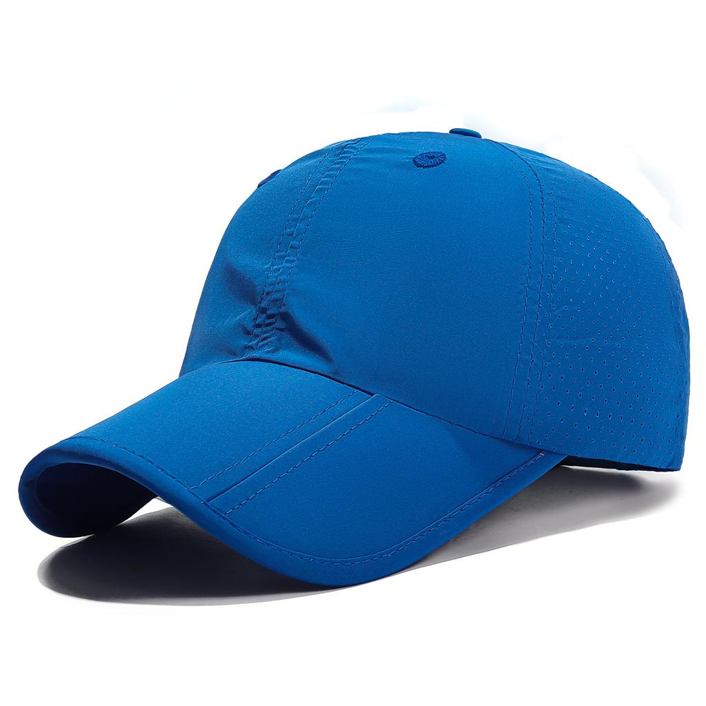 Summer New Quick-dry Three-fold Baseball Cap, Lightweight Perforated Plain Visor Cap, Stylish Sun Hat