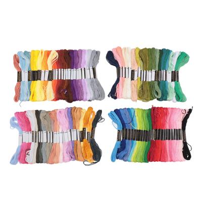 100 Gomitoli Filo da Ricamo Poliestere Resistente 6 Fili Colori Vivaci e Ricchi Multiuso