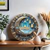 1pcs Ramadan Mubarak Party Moon Star Decoration Eid al Adha Hanging Round Acrylic Decoration Suitable for Islamic Muslim Parties