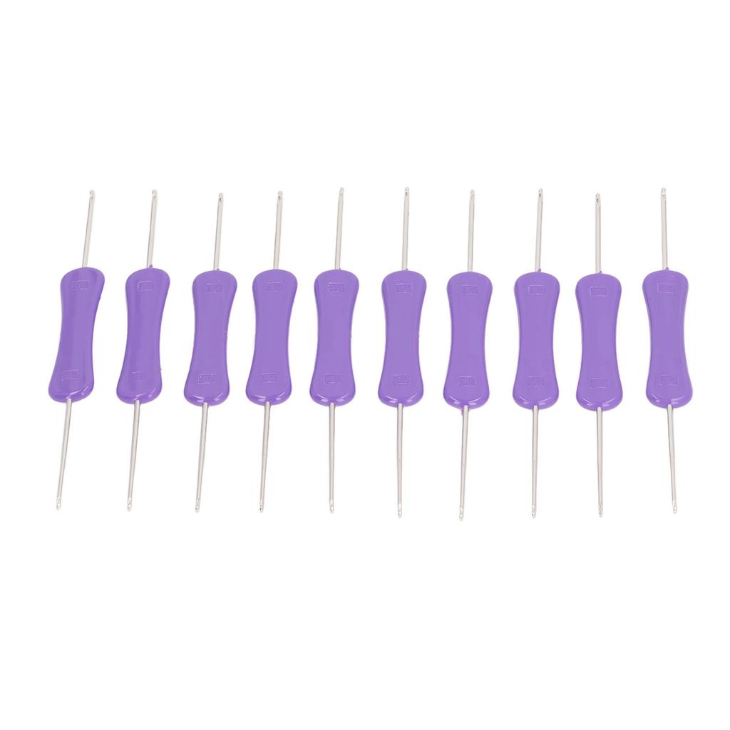 50Pcs Double End Crochet Hook 3.0‑4.0 Ergonomic Handle Durable Crochet Needles Crochet Hook Set for Knitting Sweaters