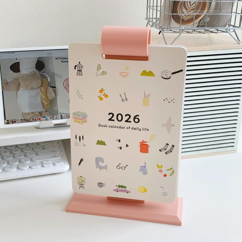 Page Flipping Cartoon Desk Planner Cartoon 2026 Cute Student Calendar  Calendar Ornament