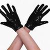 Silver Sparkly Mesh Gloves 1 Pair Shiny Glossy Women Dance Costume Accessory for Wedding Banquet Cocktail Party Cosplay