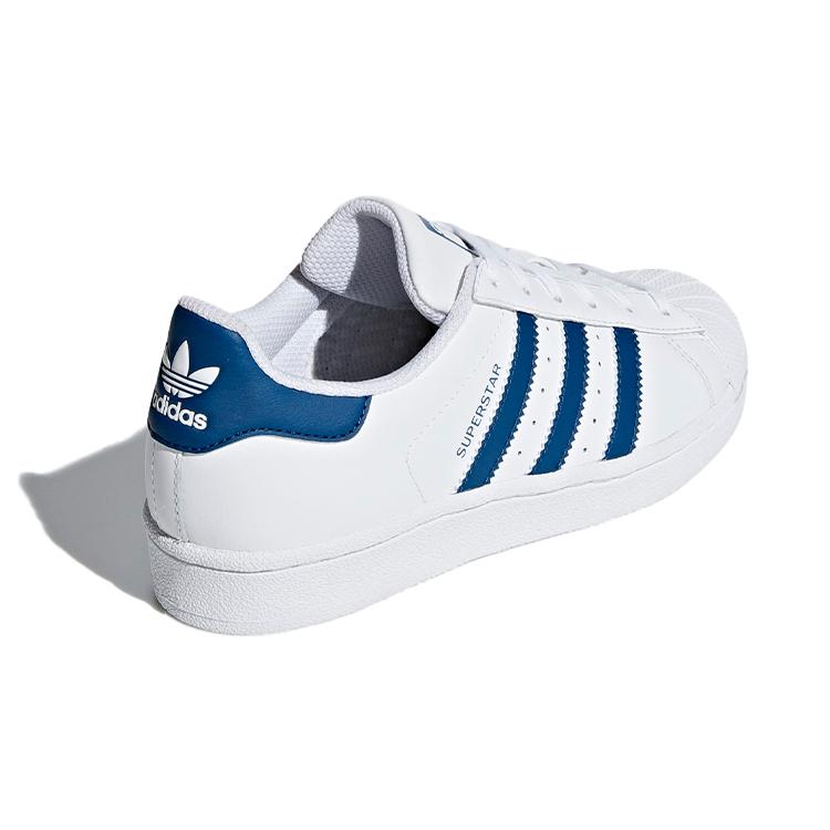 adidas Oryginalne SUPERSTAR Wygodne Niskie Buty Skateboardowe Biało-Niebieski Ogon Unisex F34163