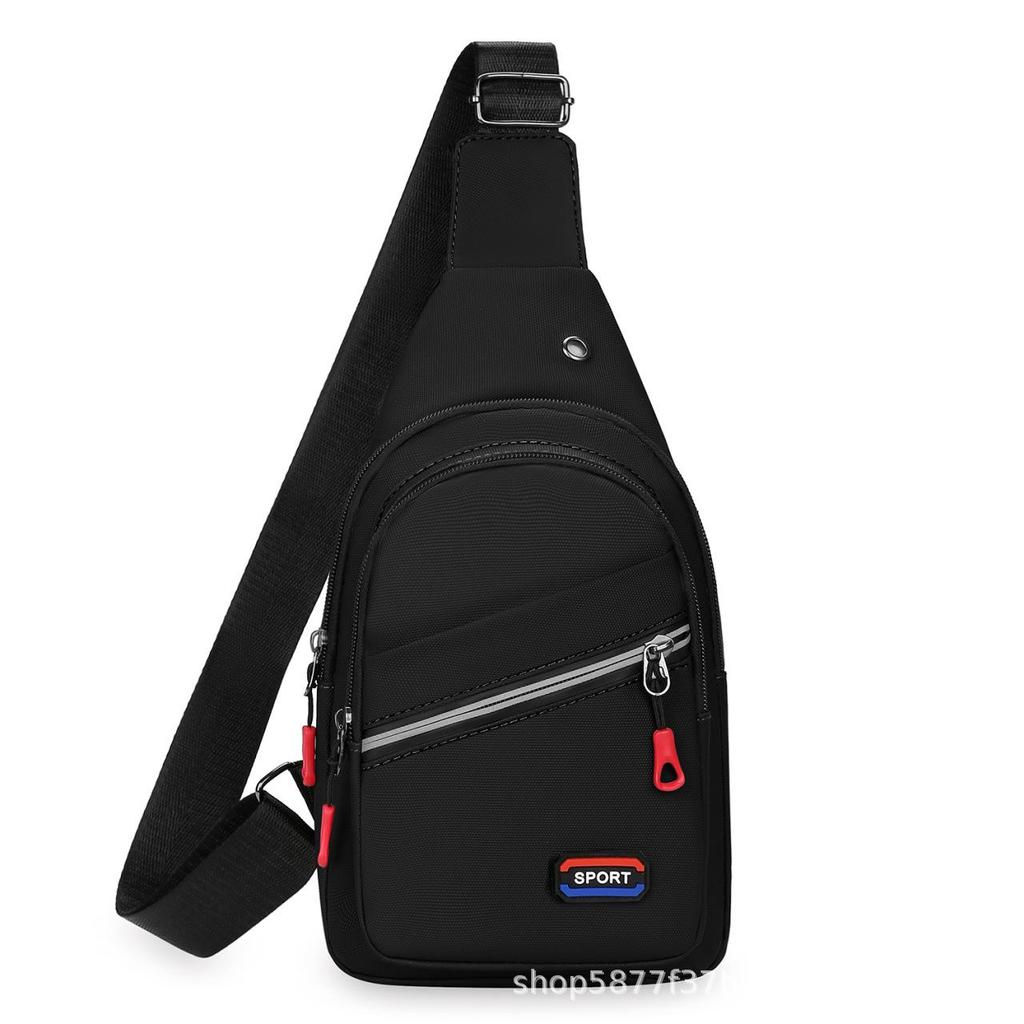 Herren Koreanischer Stil Wasserabweisend Oxford Umhängetasche Brusttasche: Outdoor Freizeit, Mehrschichtig, Große Kapazität Sportrucksack
