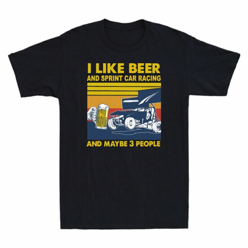 I TShirt Black Racing Sprint Maybe And Shirt Beer Car Vintage 3 People And Like S