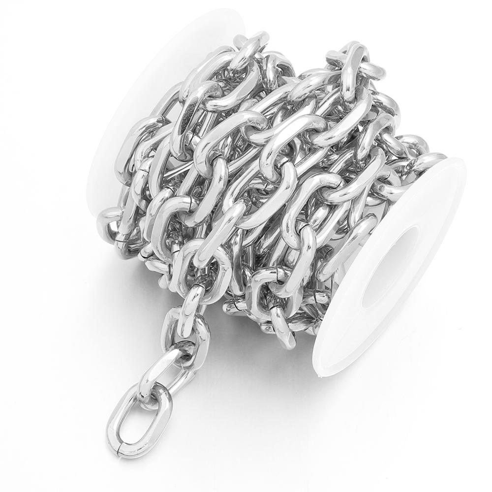 2-5 Yards Aluminiumkette Gold Silber Farbe Verdrehte Gliederketten Für Schmuckherstellung DIY Armband Halskette Kleidung Taschen Zubehör