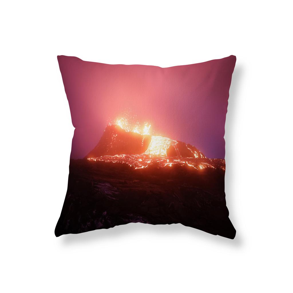 Volcanic Eruption Lava Landscape Throw Pillow Cover Sofa Decorative Pillow Cover Chair Cushion Cover Room Aesthetics Home Decor