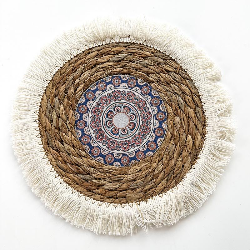Ethnic Moroccan Style Woven Straw Wall Hanging for Sofa or Bedside