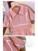 Plus Size Stylish Two-Piece Look Polo Dress - Summer Casual Short Sleeve Slimming Skirt