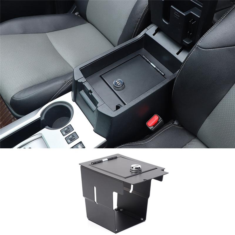 Car Armrest Safe Box Center Console Storage Organizer For Toyota 4Runner 2010-2025 Accessories, 3-Digit Combination Lock