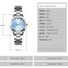 Watch Fashionable Silver Stainless Steel Waterproof Business Classic Arm Watch Ladies Analog Quartz Brand Casual Simple Watch Luxury Gift Blue Watch
