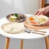 22cm Sectioned Dining Plate Kitchen Tablewares Plastic Texture Dinner Dishes Suitable for Microwave and Dishwasher Use