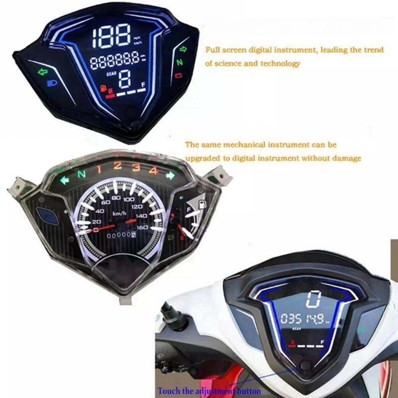 12V Waterproof Motorcycle Dashboard Odometer Measurement Instrument Cluster Tachometer for SRL115 FI/LAGENDA 115Z Riders
