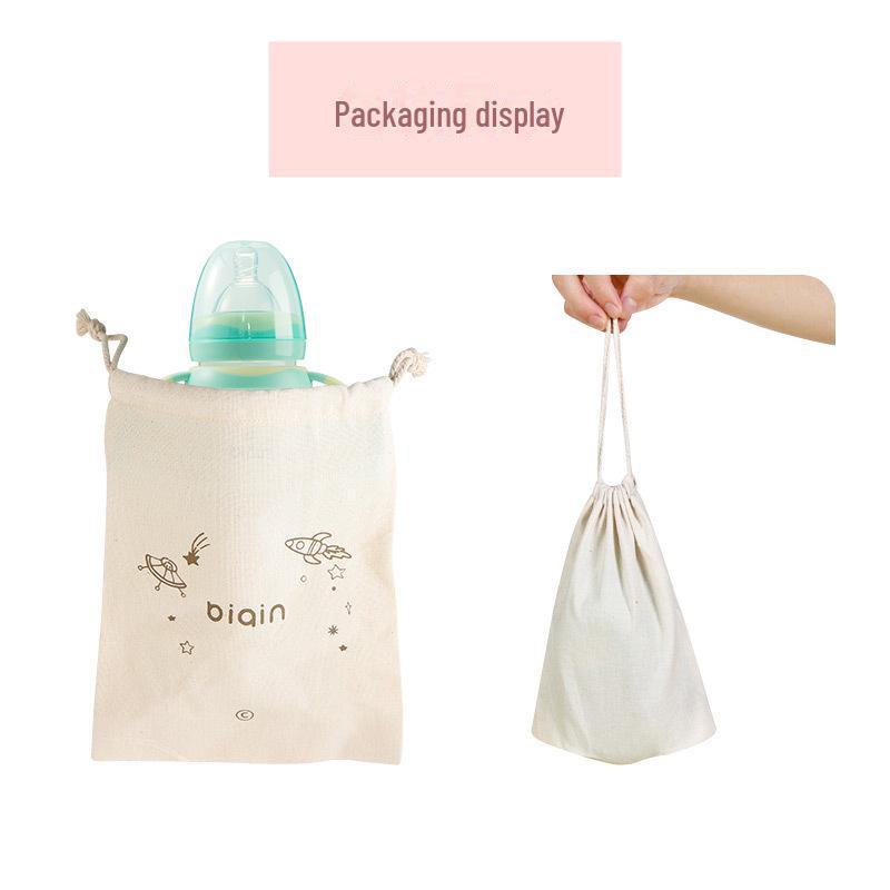 Biqin Cartoon Wide-Mouth Baby Feeding Bottle with Handle