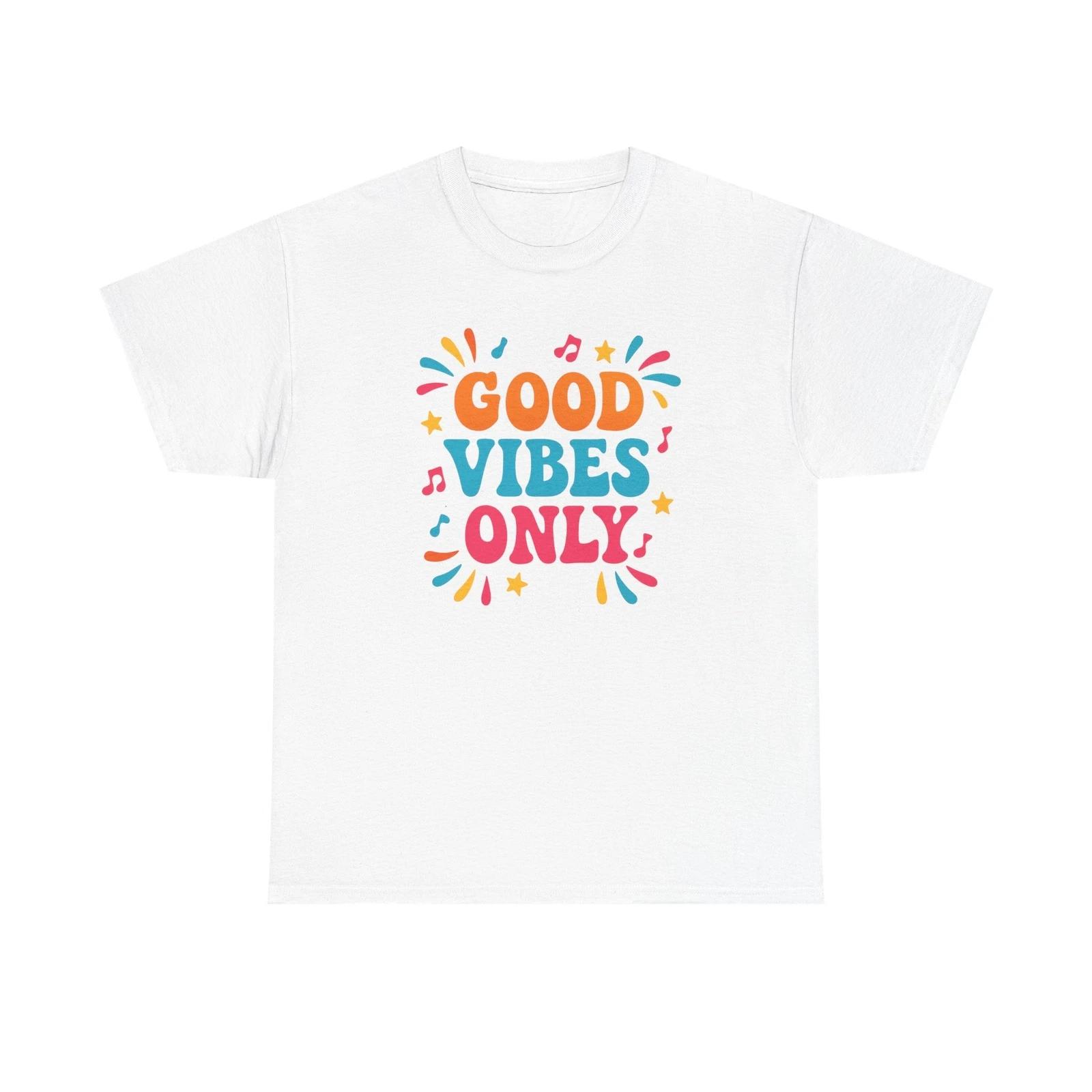 Good Vibes Only Trendy Graphic Premium Cotton Tee 1 L