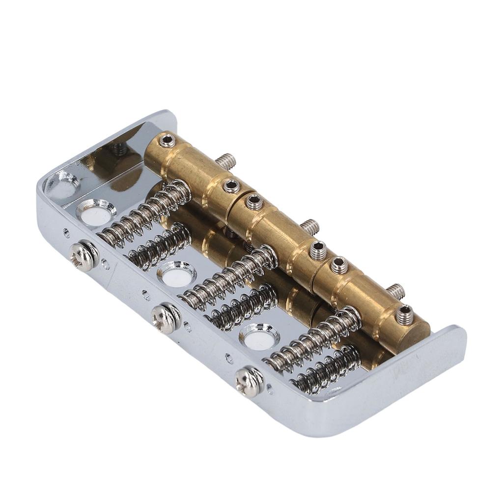 Short Electric Guitar Bridge 3 Saddle Professional Guitar Bridge Replacement for Tele Silver