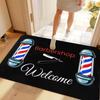 VIKAMA Barber Shop Logo Welcome Doormat Non-Slip Indoor Rug Bathroom & Kitchen Entrance Carpet Home Decor