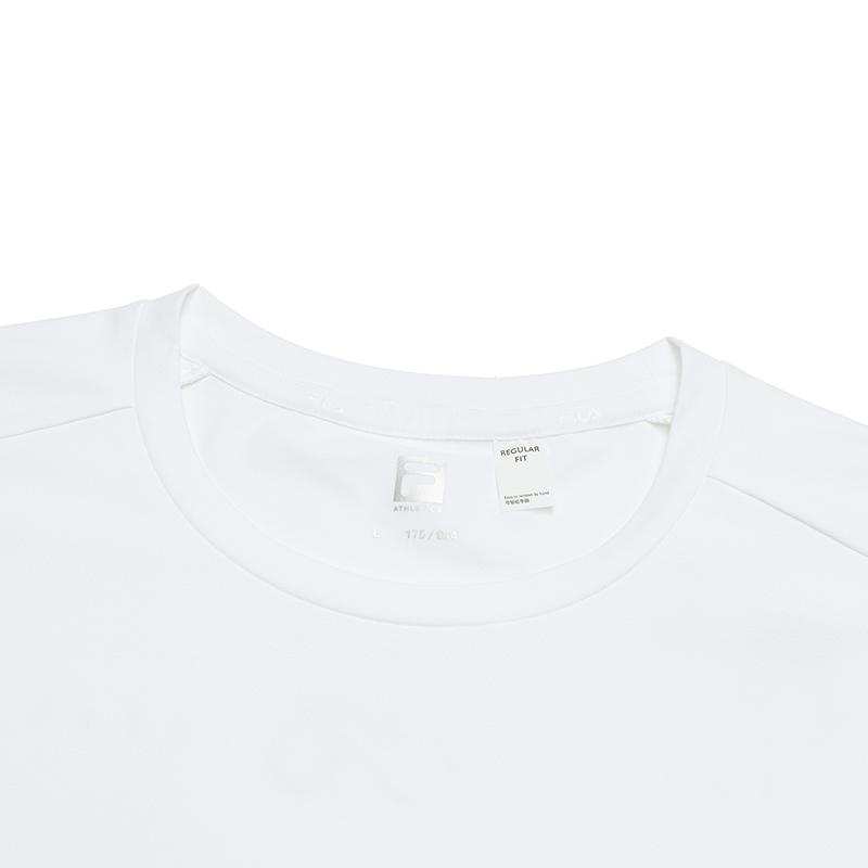 New FILA T Shirts Men's Jade White WT A11M538112F-WT