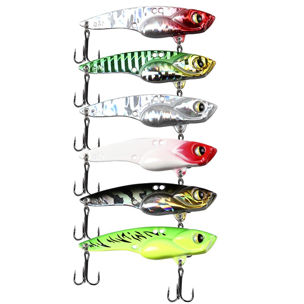 

6PCSLong-distance lure fishing for snakeheadVIBIron Plate 5g- 14gPopular foreign trade product for sea fishing: floating shore-t 5g 4.5cm