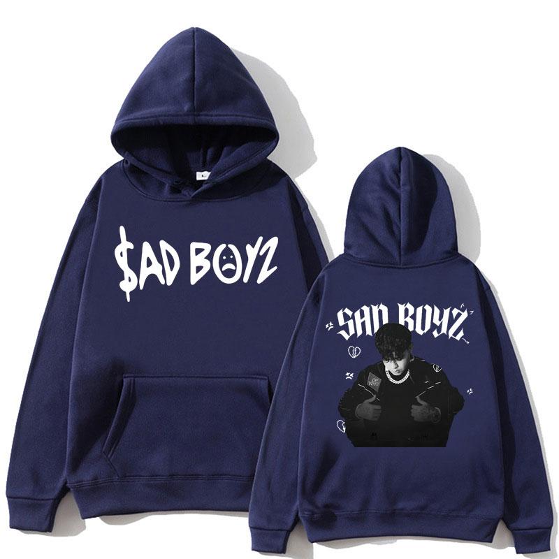 

Худи с принтом Junior H Sad Boys Tour Винтажные Harajuku Хип-хоп Мода Толстовка Повседневные Свободные Флис Длинный рукав Уличная одежда Мужские 3XL
