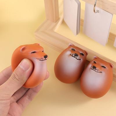 1/2/3/4Pcs Shiba-Inu Soft Egg Toy Slow Rebound Stress Anxiety Relief Portable Kids Adolescentes Adultos Desenho Animado Cachorro Squeeze Squishes Sensory Fidget Toy