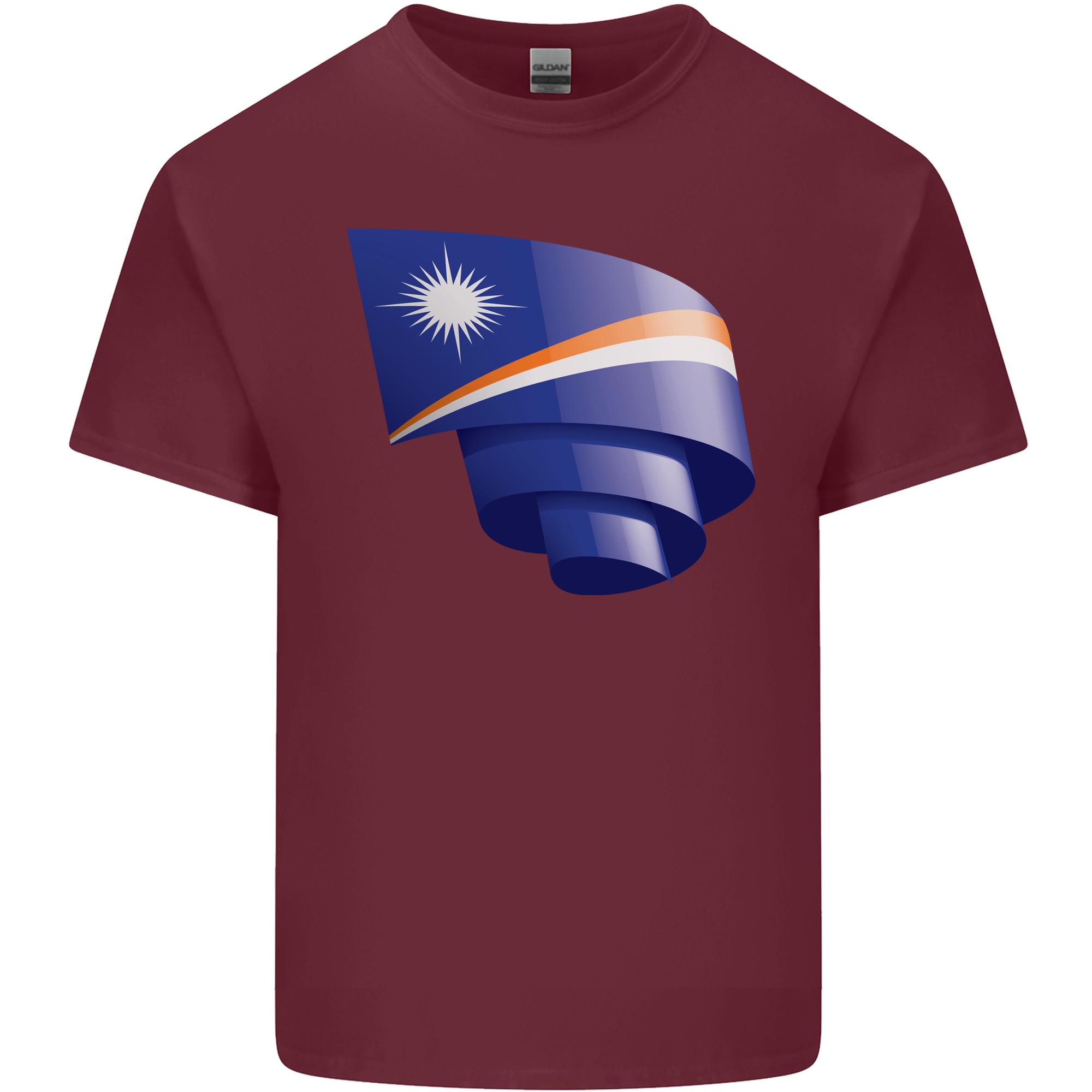 Curled Marshall Islands Flag Day Football Unisexs Light Cotton TShirt S