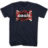 Oasis Band Red White Blue Twisted Union Jack Flag Men's T Shirt Rock Music Merch Unisex T-Shirt